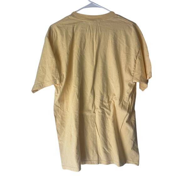 Gildan Vintage 90s Men Large Yellow Island Fishing Vacation T Shirt - Picture 5 of 7